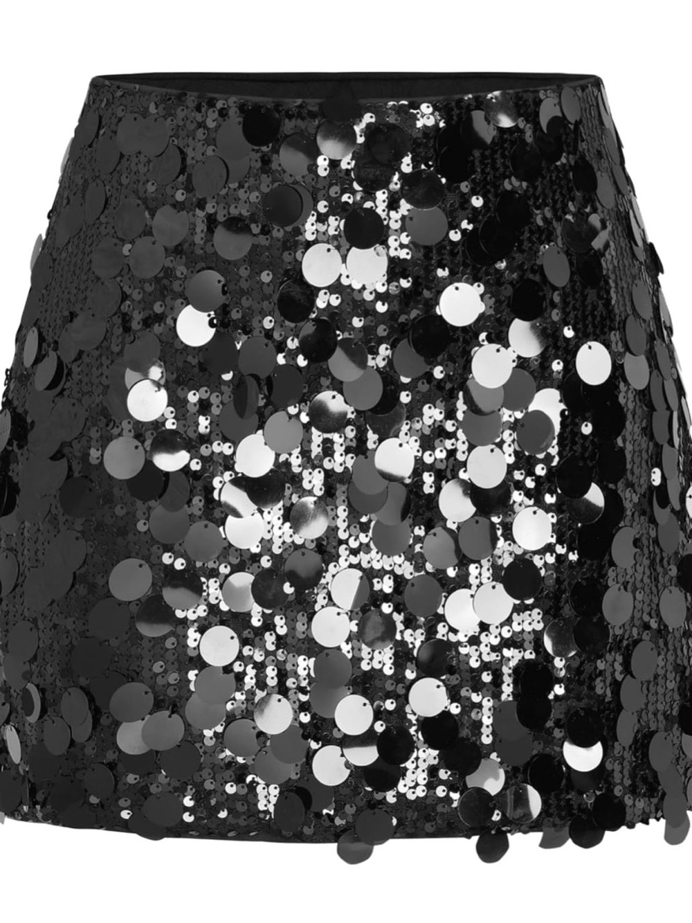 Cider Black Sequin Mini Skirt